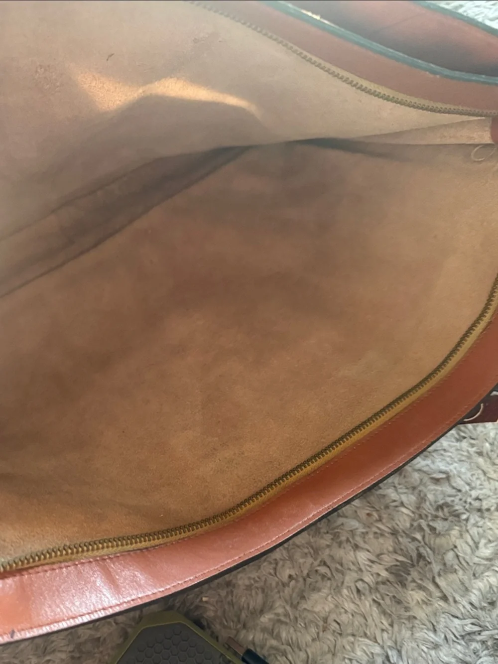 Pierre Cardin Men's Leather Briefcase - Cognac Brown- VINTAGE, RARE